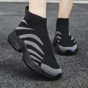 Baskets montantes d'hiver pour hommes, tendance, en chanvre, semelle en bois, bout fermé, souples et respirantes, chaussures décontractées - Product Image 3