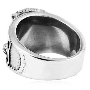 Yunnique-Anillo de acero inoxidable con diseño geométrico de animales para hombre, estilo vikingo, nórdico, Odin, Thor, martillo, joyería de regalo - Product Image 3