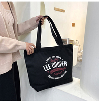 Tas Tote Kanvas Katun 16oz Desain Kustom, Dapat Digunakan Kembali, Kasual, Sporty, untuk Wanita, Tas Belanja, Tas Pembawa Belanjaan