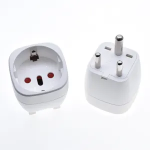 EU To SA Travel Plug Adapter South Africa With Round 3 Pin Plug Can Be Plugged Into European Italian And Swiss Power Sock