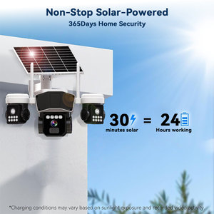 O-Kam 6MPデュアルレンズワイヤレスソーラーパワーサーベールカメラNiview 4K屋外4G SimカードセキュリティソーラーCCTVカメラ - Product Image 4