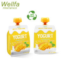 Bolsas Réutilisable Quad Seal Gelée Boisson Boisson Bébé Alimentaire Bec Poche Purée De Fruits Jus Yaourt Bec Emballage Poche