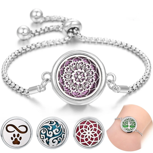 NewAromatherapy Essential Oil Diffuser Bracelet Stainless Steel <b>Locket</b> Bracelets Aroma Diffuser Perfume Bracelet - Product Image 4