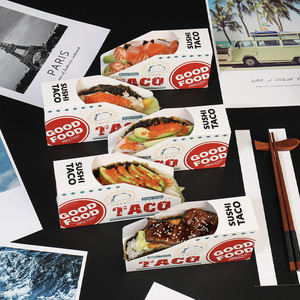 Boîtes alimentaires jetables personnalisées en papier kraft en forme de taco en vrac pour nachos, tacos, barbecue, frites et sushis-Taco Creations - Product Image 2