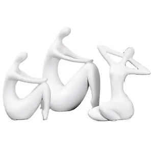 Reasonable Price Ornaments Ceramic Home Decoration Lady Yoga Home Office Home Decors Arts And Crafts