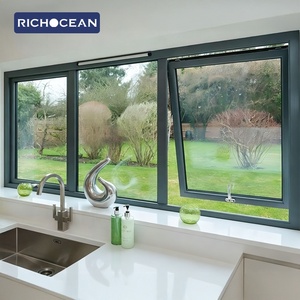 Ventana Abatible <span class=keywords><strong>de</strong></span> Aluminio RICHOCEAN <span class=keywords><strong>de</strong></span> Bajo Precio con Vidrio Low-E y Persianas Integradas, Ventanas Abatibles con Panel Fijo - Product Image 3