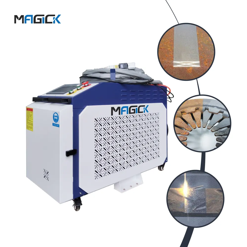 High Quality 1000w 2000w Fiber Laser Cleaning Machine For Oil Stain Rust Coating Materials Paints Removal Laser Cleaner