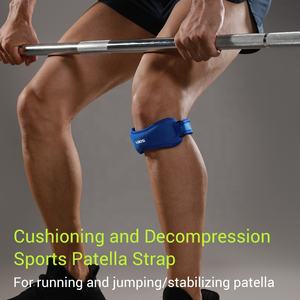 VBOSi 0438, rodillera ajustable, banda BSCI, certificado CE, correa de rodilla transpirable para rótula, Neopreno, alivio del dolor, patela para gatear - Product Image 4