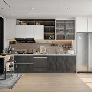 Gabinete de cocina moderno, muebles, armarios funcionales que ofrecen un diseño claro, estructura duradera para el hogar, gabinete de cocina - Product Image 5