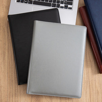 Carpeta de Archivos de Cuero PU Azul Marino A4 con Logotipo Personalizado, Organizador de Documentos, Portafolio, Libreta, Agenda para Oficina y Negocios