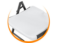 Chaise pliante portable en plastique robuste de 800 lb, empilable, pour la location d'événements, directement de l'usine