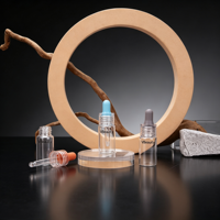 Flacon compte-gouttes en verre transparent vide de 10 ml pour huiles essentielles, idéal pour les sérums de soin de la peau