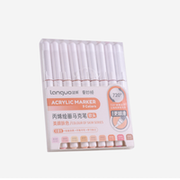 Ensemble de stylos marqueurs acryliques liquides directs Languo M720-6, série couleur peau, 9 couleurs, pour marqueurs artistiques