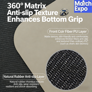 Nueva llegada: Colchoneta de yoga plegable antideslizante de 5 mm y 183 cm, de caucho natural y PU, ecológica, con logo personalizado impreso, OEM ODM - Product Image 3