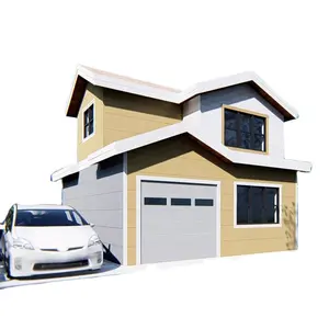 Panel aislado estructural prefabricado de 60 metros cuadrados, casa de madera con un dormitorio y un garaje para parejas jóvenes