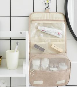 Neceser de Viaje de Gran Capacidad con Gancho para Colgar, Bolsa de Cosméticos Impermeable para Viaje, Bolsa de Almacenamiento para Baño para Juego de Brochas - Product Image 4