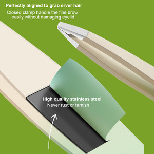 <span class=keywords><strong>Pince</strong></span> à épiler pour extension de cils personnalisée de marque privée en acier inoxydable sans lacunes pour l'épilation du visage vers l'intérieur - Product Image 3