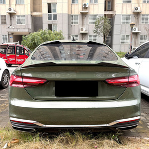 Audi A5 S5 RS5 F5 Sportback Roof <b>Wing</b> Rear Spoiler 2017-2024 Piano <b>Black</b> Carbon Fiber Texture ABS Ducktail Trunk Lip - Product Image 1