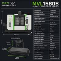 Centro de Mecanizado Vertical DRC MVL1580S 6000 RPM con Sistema FANUC. Diseñado para cortes de alta resistencia.