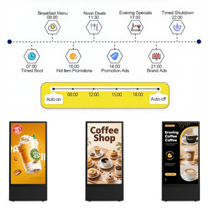 Póster digital móvil para exteriores, pantalla lcd táctil portátil con ruedas, señalización digital de carga, alimentada por batería - Product Image 5