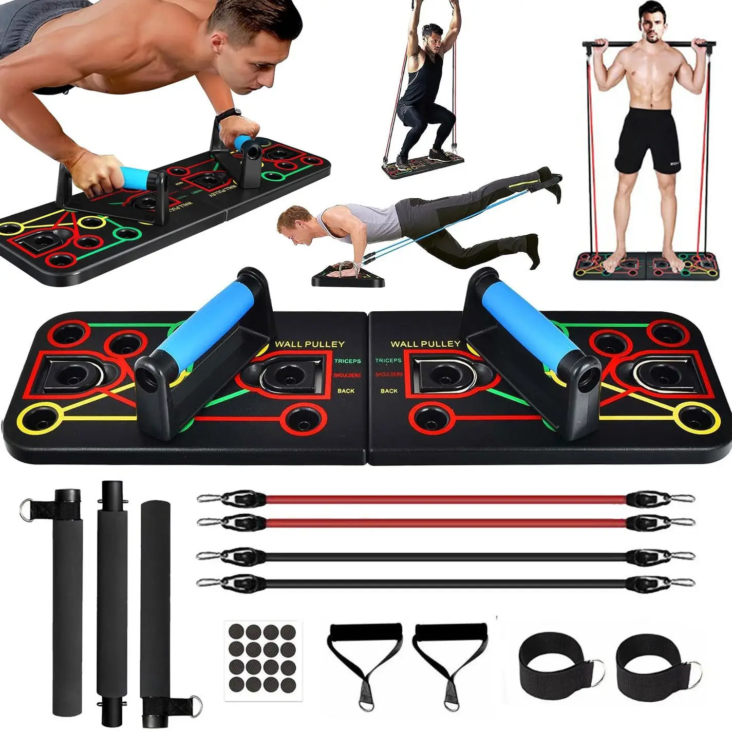 YETFUL Fitness stand muscle power strength training high quality multifonction folding fitness push up board