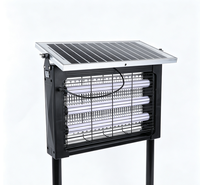 Lampe anti-moustiques solaire 45W UV, tue-insectes, étanche IPX4, faible consommation d'énergie, couverture 100-200M, extérieur/intérieur