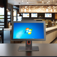 Sistema TPV Todo en Uno Inteligente con Soporte para Tablet, Caja Registradora para Comercio Minorista/Supermercado/Restaurante, Máquina de Punto de Venta Fácil de Usar de 15.6''