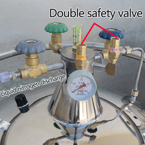 Réservoir d'azote liquide en acier inoxydable auto-pressurisé YDZ200, certifié CE, programme de refroidissement de laboratoire, dispositif industriel cryogénique - Product Image 3