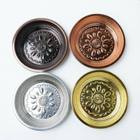 Assiettes de Présentation Rondes de Luxe pour Hôtels, Plateaux Dorés et Argentés en Acier Inoxydable, Sous-Assiettes pour Mariages et Restaurants