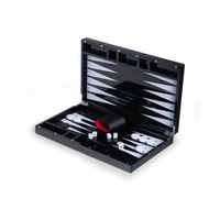 Judaica Ensemble de backgammon en acrylique noir Présentoir élégant pour cadeaux