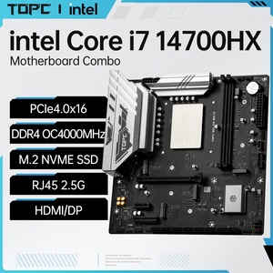 เมนบอร์ดพร้อมซีพียู Core I7-14700HX ในตัว, คอมพิวเตอร์ตั้งโต๊ะประกอบเอง DDR4, 24-คอร์ สำหรับเล่นเกม ออกแบบงานออฟฟิศ ตัดต่อวิดีโอ - Product Image 1
