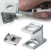 Loupes de testeur de lin japonais 6X/8X/10X loupe de support de grossissement pliante bijoux d'inspection loupe outil bijoux