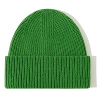 Bonnet décontracté unisexe en 100 % laine, style européen et américain, automne/hiver, taille extra-large, épais, tricoté, prêt pour l'exportation transfrontalière