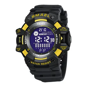 Smael 8050电子男士数字手表Relojes De Hombre男士手腕数字手表防水周显示计时手表