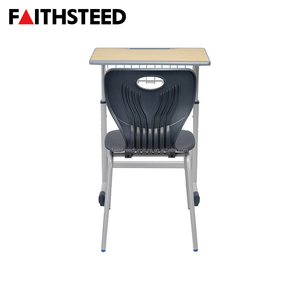 Set Scrivania e Sedia Ergonomica <span class=keywords><strong>Regolabile</strong></span> <span class=keywords><strong>in</strong></span> <span class=keywords><strong>Altezza</strong></span> per Studenti, Telaio <span class=keywords><strong>in</strong></span> Metallo Resistente, Tavolo e Sedia per Scuola Secondaria - Product Image 5