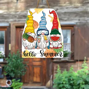 Hello Summer Sign Dwarf Fruit Party Summer Wooden Sign Garden And Home Decoration Hanging Sign Best Gift