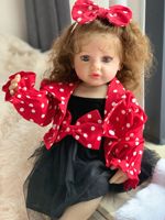 Poupée Bébé Reborn Réaliste en Silicone Faite à la Main 22 Pouces 55cm Jouet Doux en Vinyle pour Fille, Corps Souple Fini, Cadeau Réaliste