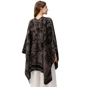 2025 двухсторонняя дизайнерская накидка, женская накидка с открытым фронтом, плащ, модная зимняя шаль и накидка - Product Image 4