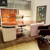 Table de bureau en bois en forme de L, meuble de luxe, personnalisé de haute qualité, bureau, à domicile