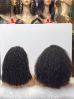 Perruque en cheveux humains Jerry Curly 18 pouces JC 13X4 avec dentelle frontale pour tresses micro twist