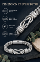Nueva Pulsera Magnética Unisex de Acero Inoxidable con Doble Hilera de Eslabones Positivos y Negativos, Diseño de Quilla, con Microincrustaciones, Tendencia 2025