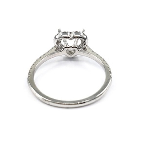 Expédition directe depuis l'usine chinoise : Bijoux fins en or blanc massif 18 carats avec diamant véritable en forme de cœur, semi-monture pour fiançailles, mariage et fêtes - Product Image 2