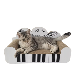 Cama para Gatos en Forma de Piano, de Cartón Corrugado, con Diseño Musical, Personalizable con Logotipo OEM, Venta al Por Mayor de Fábrica - Product Image 1