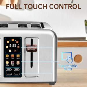 เครื่องปิ้งขนมปังหน้าจอดิจิตอลขนาดใหญ่4ชิ้นและการควบคุมแบบสัมผัส9ฟังก์ชันอัจฉริยะ - Product Image 4