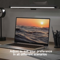 Barre lumineuse pour écran d'ordinateur Xiao Mi noire, température de couleur réglable 2700K-6500K, télécommande sans fil, installation facile, bureau