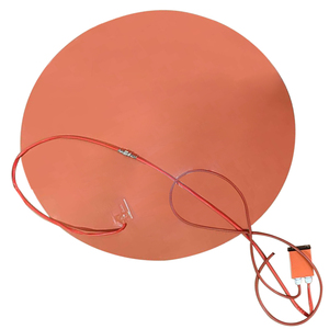 Custom 220V 110V Dia600mm Round Flexible Silicone <b>Rubber</b> Heating <b>Mats</b> with Digital Temperature Controller - Product Image 1