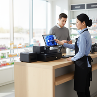 Sistema POS de Punto de Venta con Pantalla Táctil Android Windows de 15.6 Pulgadas Todo en Uno para Minoristas, Restaurantes y Supermercados