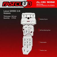 Plaque de protection moteur en alliage d'aluminium 5/8 mm pour Lexus GX550h -2.4T hybride Overtrail, couleur aluminium naturel, trou d'origine