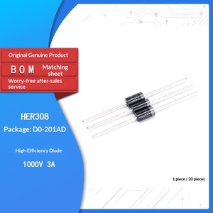Dioda Penyearah Efisiensi Tinggi HER308 <span class=keywords><strong>1000V</strong></span> 3A DO-201AD Pemulihan Ultra-Cepat 75ns Melalui Lubang -55C hingga 150C - Product Image 5