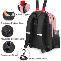 Sac de raquette de badminton, pickleball et tennis personnalisé, durable, imperméable, multi-poches, avec compartiments pour chaussures, sac à dos de sport, sac de gym, fitness